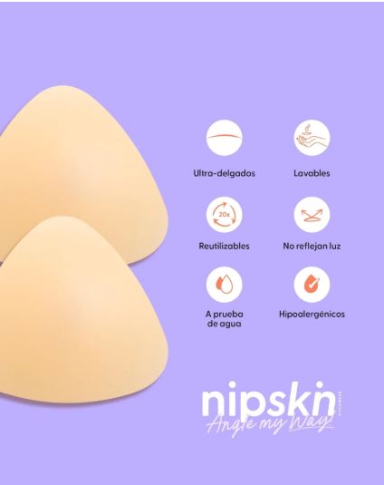 Cubre Pezones Triangulares de Silicona - Nipskin® (vainilla)