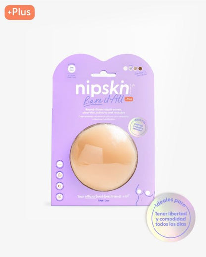 Cubrepezones de Silicona Reutilizable - Nipskin® - Nipple Covers (vainilla, PLUS (10 cm))