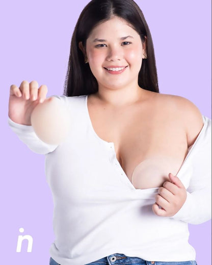 Cubrepezones de Silicona Reutilizable - Nipskin® - Nipple Covers (chantilly, PLUS (10 cm))