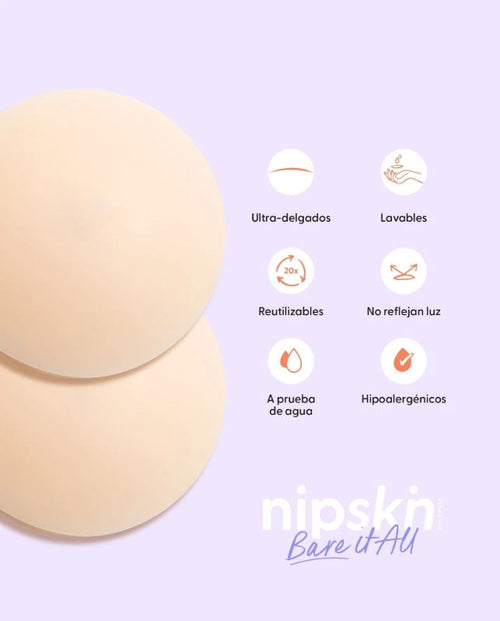 Cubrepezones de Silicona Reutilizable - Nipskin® - Nipple Covers (chantilly, PLUS (10 cm))