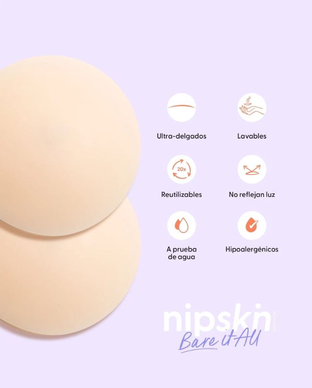 Cubrepezones de Silicona Reutilizable - Nipskin® - Nipple Covers (chantilly, PLUS (10 cm))