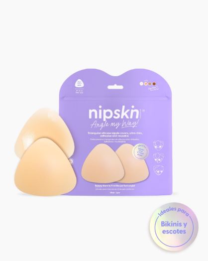 Cubre Pezones Triangulares de Silicona - Nipskin® (vainilla)