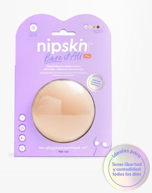 Cubrepezones de Silicona Reutilizable - Nipskin® - Nipple Covers (chantilly, PLUS (10 cm))