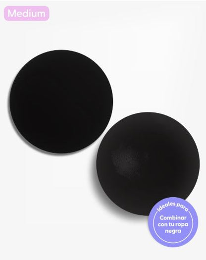 Cubre Pezón de Silicona Negro - Nipskin® (M (Copas A-C))