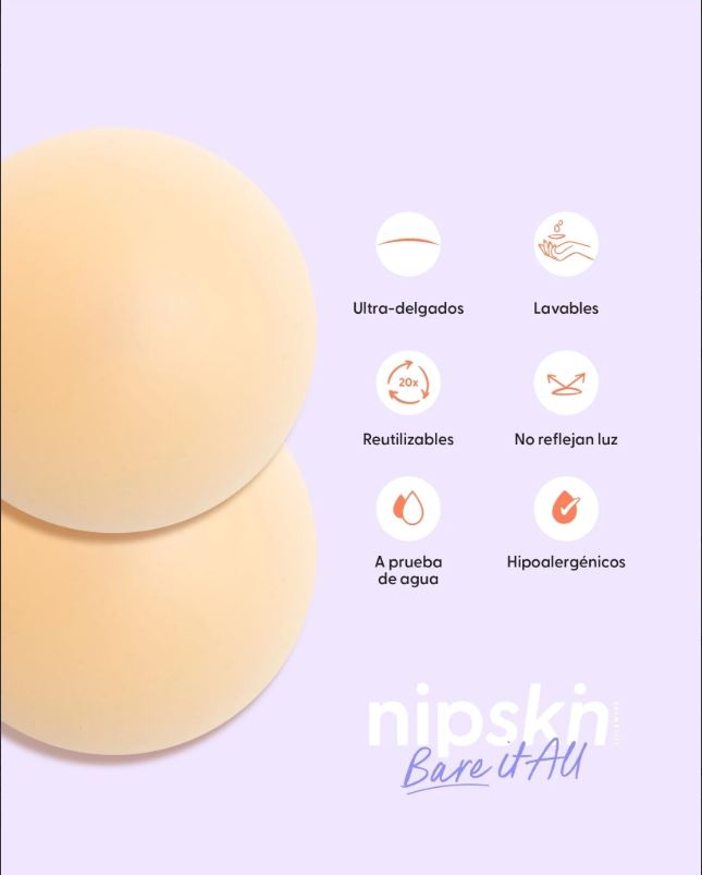 Cubrepezones de Silicona Reutilizable - Nipskin® - Nipple Covers (cappuccino, PLUS (10 cm))