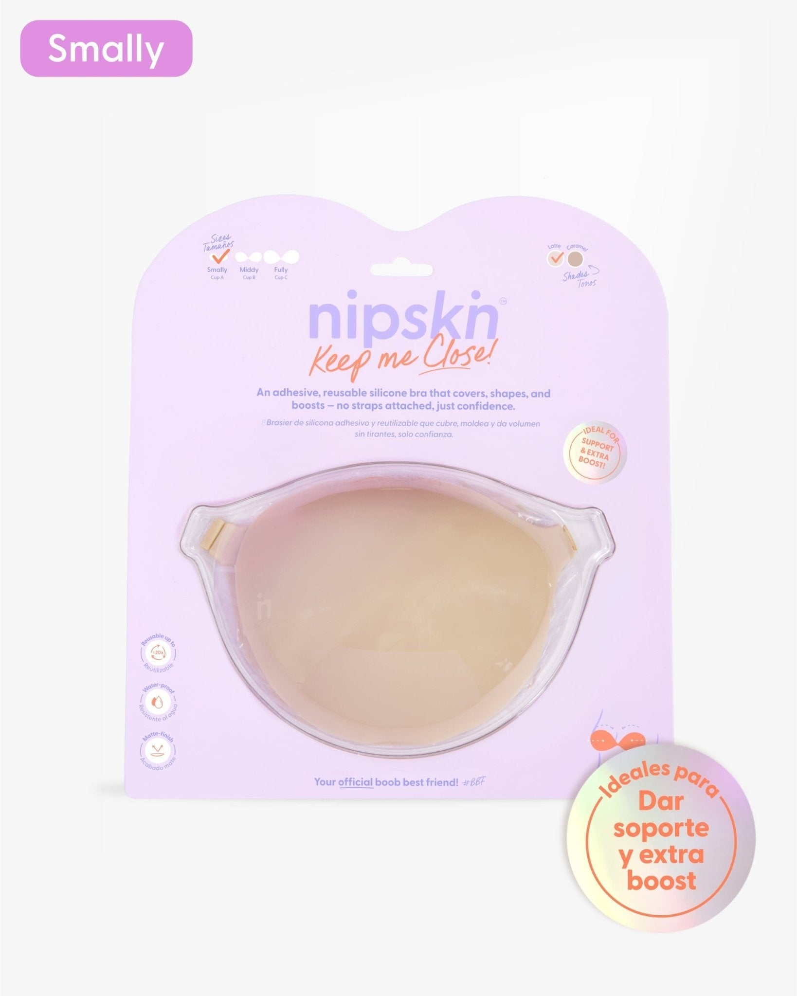 Brasier Invisible Adhesivo de Silicona,  Keep Me Close - Nipskin® (latte, Smally (Copa A))