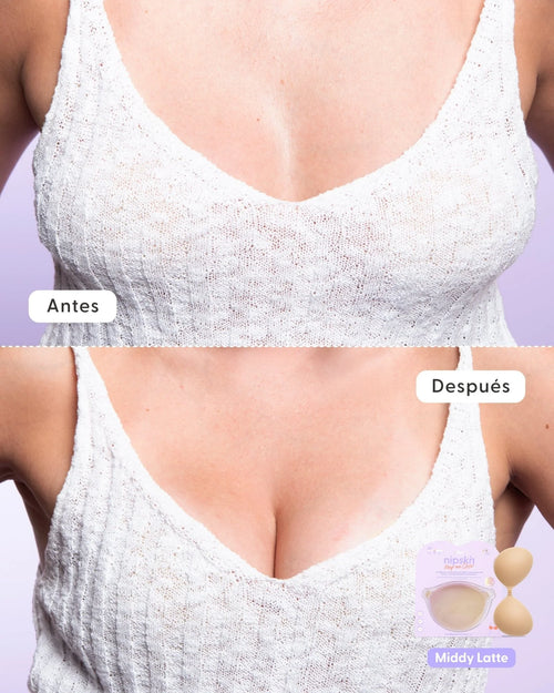Brasier Invisible Adhesivo de Silicona,  Keep Me Close - Nipskin® (latte, Middy (Copa B))