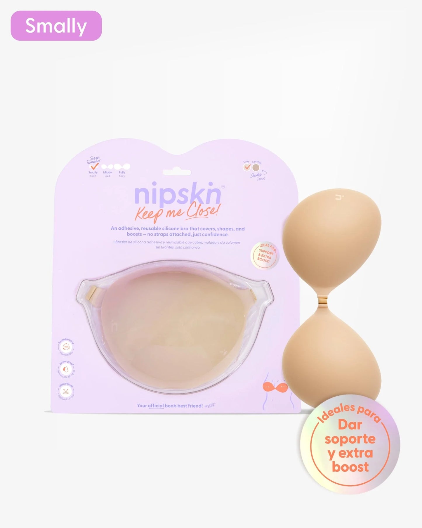 Brasier Invisible Adhesivo de Silicona,  Keep Me Close - Nipskin® (latte, Smally (Copa A))