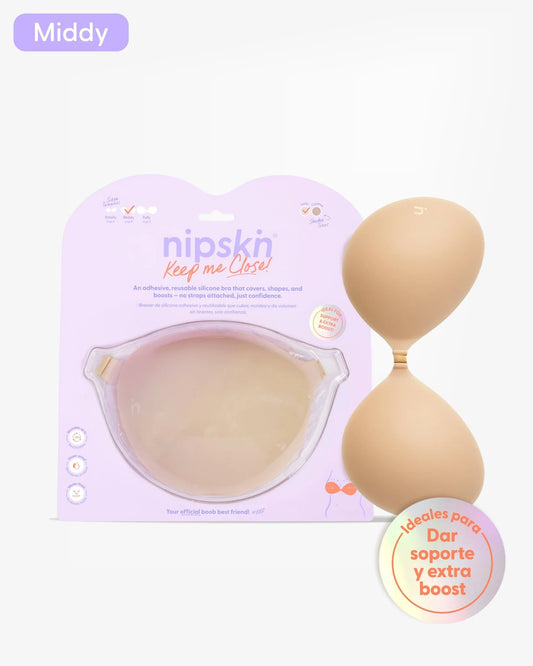 Brasier Invisible Adhesivo de Silicona,  Keep Me Close - Nipskin® (latte, Middy (Copa B))